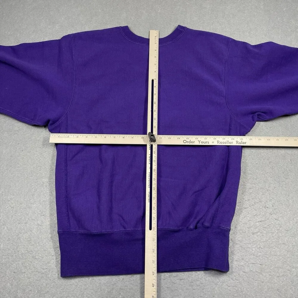 VTG Champion Reverse Wave Sweatshirt Womens XL Purple Crewneck 90s Made in USA - Picture 6 of 9